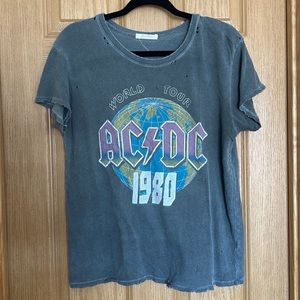 ACDC Oversized Distressed Graphic Tshirt